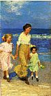 Edward Henry Potthast A Walk on the Beach painting